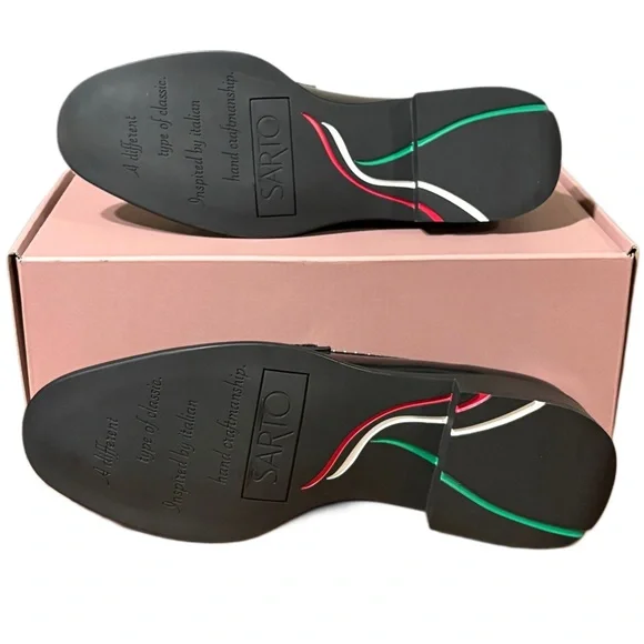 Franco Sarto Glossy Black Loafers - Picture 8 of 9